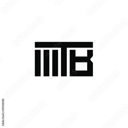 mtb monogram font logo icon design 