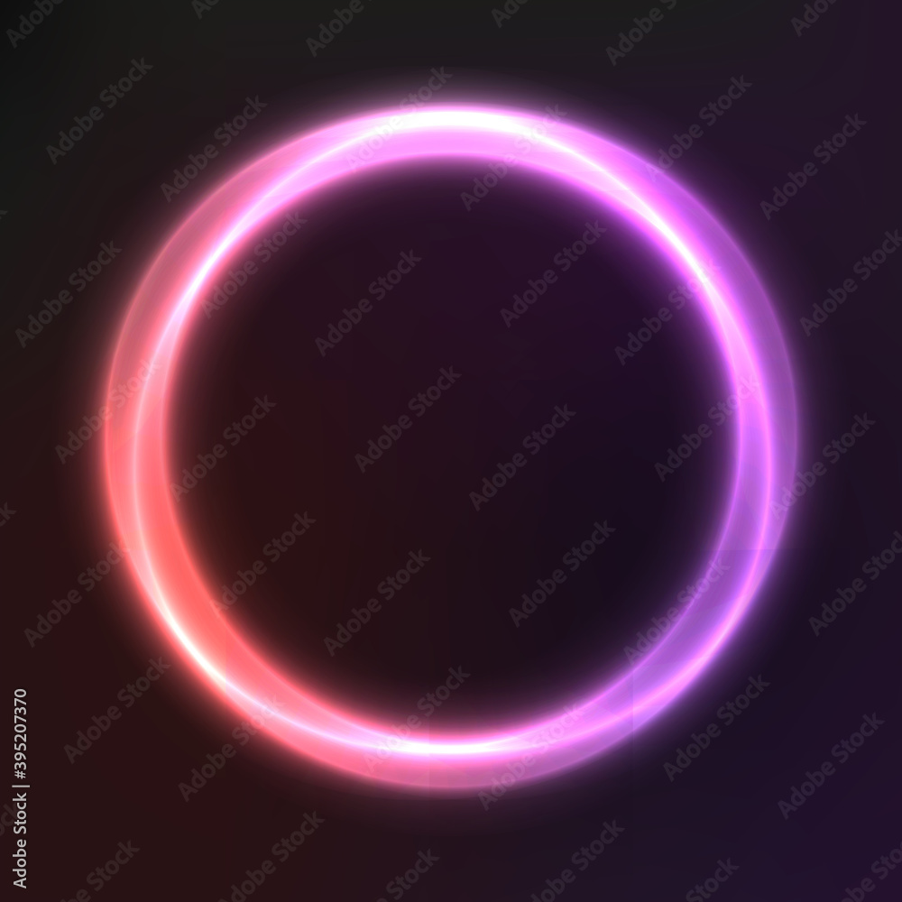Abstract vector background from neon geometric shapes, vector template, round frame, wallpaper Abstract vector background from neon geometric shapes, vector template, round frame, wallpaper