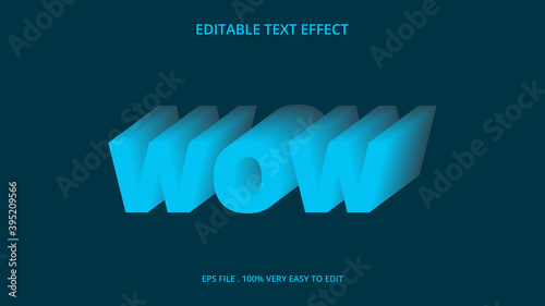Text effect for cool futuristic effect Premium Vector