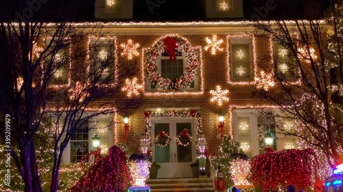 Dyker Heights Christmas lights, New York, USA photo