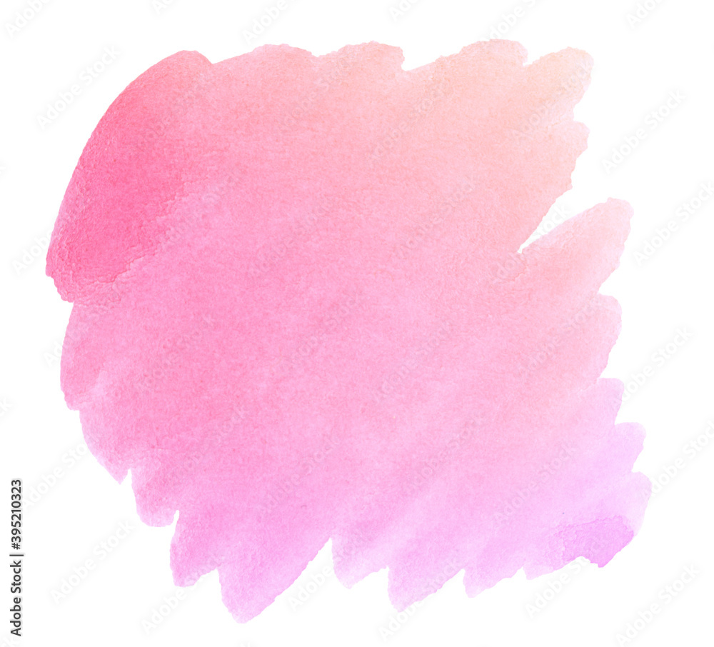Pastel watercolor stains with natural stains on a paper backing. Isolated frame for design.