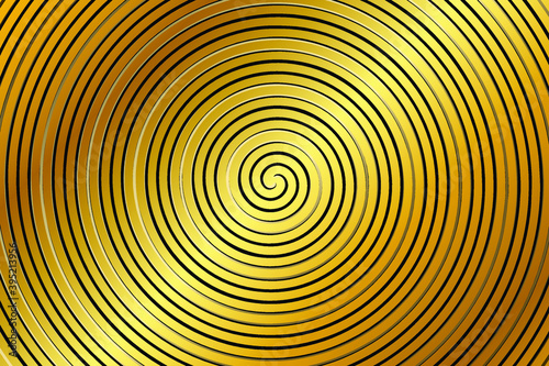 Abstract golden spiral vector background. Glowing spiral. Abstract background with circles. Trendy golden vortex element isolated for frame  icon  business sign  symbol  web  prints  posters  template