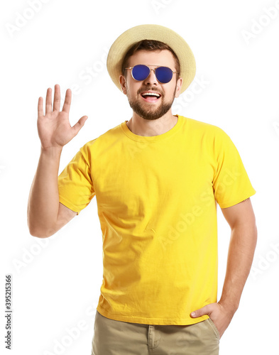 Handsome man with stylish s...