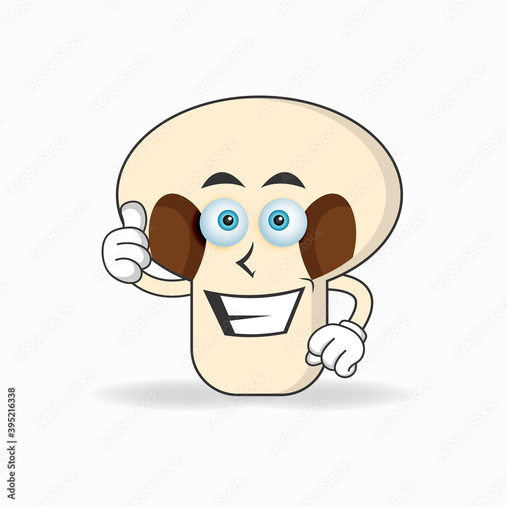 mushrooms mascot character with smile expression. vector illustration mushrooms mascot character with smile expression. vector illustration