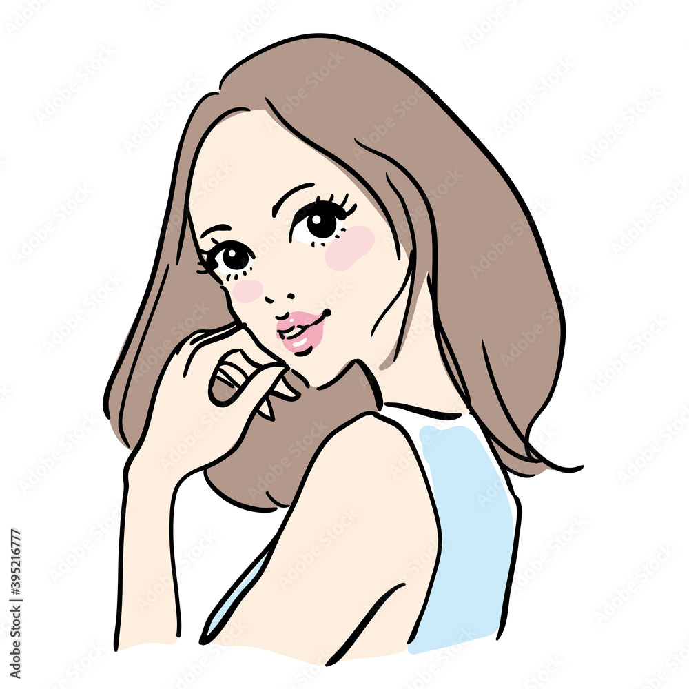 キレイ 可愛い 女性 上半身 キレイ 可愛い 女性 上半身