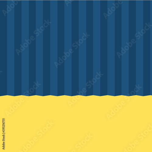 Abstract backdrops blue stripe pattern wall. yellow background