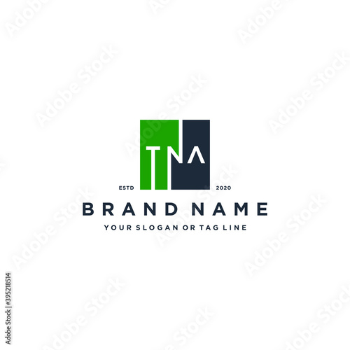 letter TNA square logo design vector photo