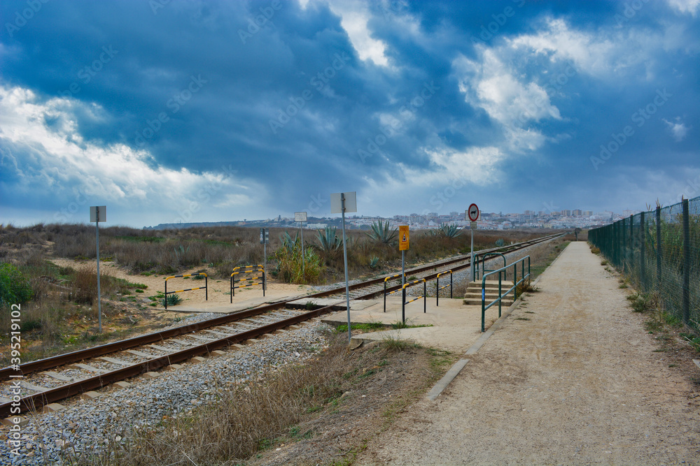 Bahnschienen in Portugal