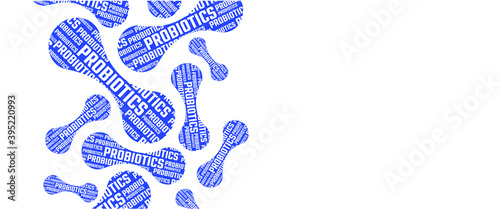 Micro probiotic microorganism, science background. Medicine and treatment.	