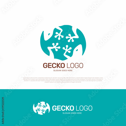 Gecko lizard logo design