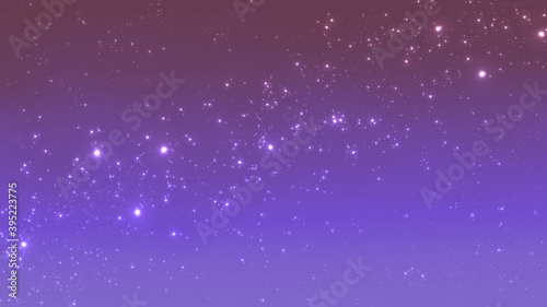 紫色のシンプルな星空と天の川銀河