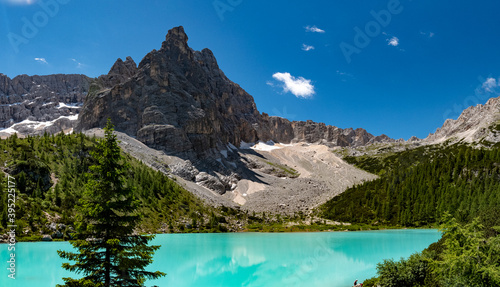 Fototapeta Naklejka Na Ścianę i Meble -  A lake into the mountain - Italy