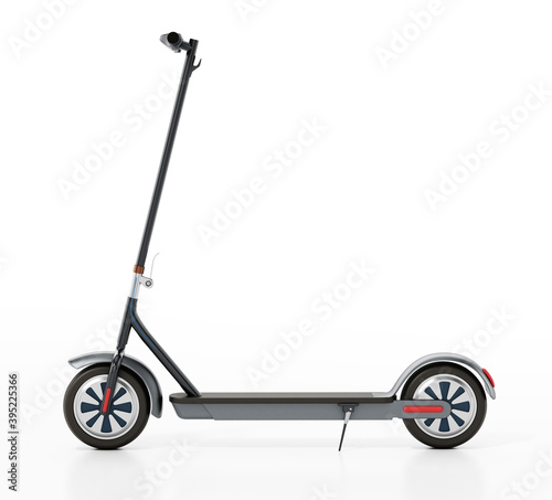 Electric scooter isolated on white background. 3D illustration