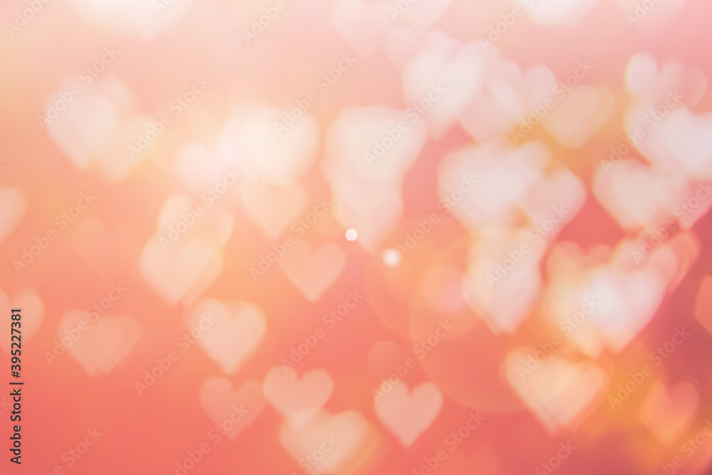 Valentines day background banner - Abstract light red, pink, orange bokeh pattern in heart shape holiday background. Valentines day background banner - Abstract light red, pink, orange bokeh pattern in heart shape holiday background.