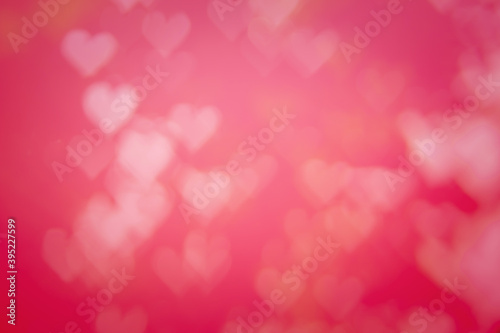 Red heat passionate and glamour bright bokeh Valentines day background banner - Abstract light red bokeh pattern in heart shape holiday background.