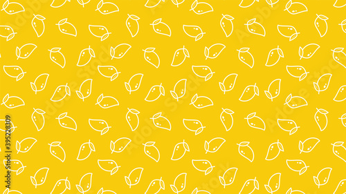 Mango pattern wallpaper. Mango symbol vector. Mango doodle.