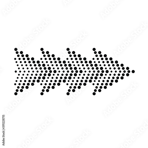 sideways. dotted sign. Arrow element for your design.Striped direction. vector illustration