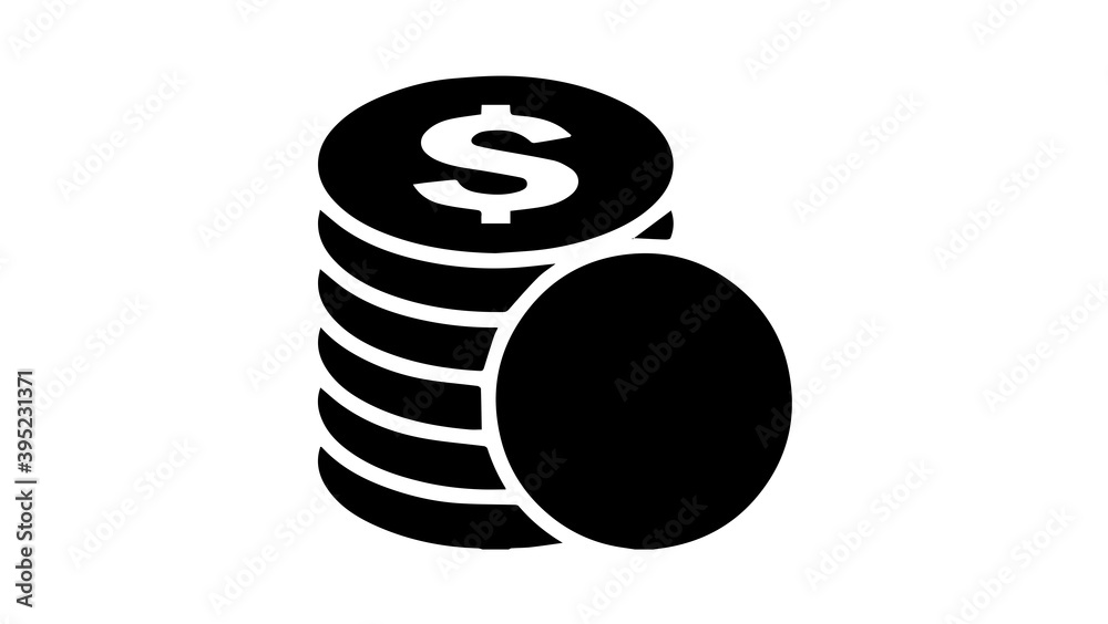 Silhouette of dollar on white background Silhouette of dollar on white background