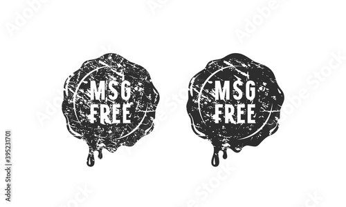 Wax seal msg free sign for your label and packaging