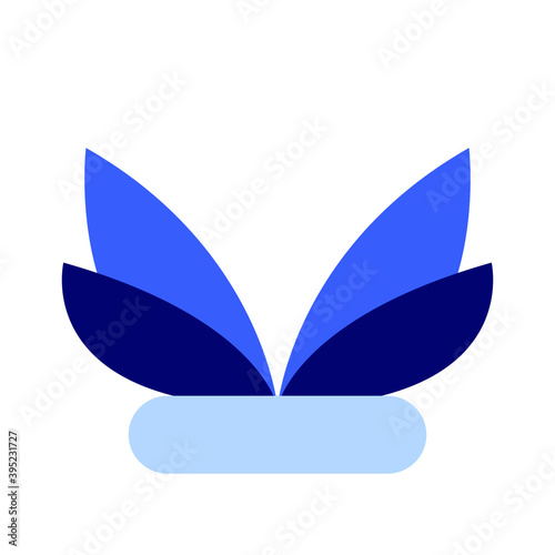 illustration of blue flower vector