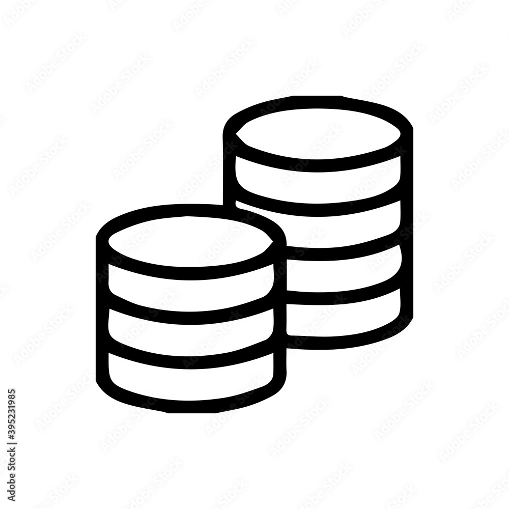 Money silhouette on white background. Money silhouette on white background.