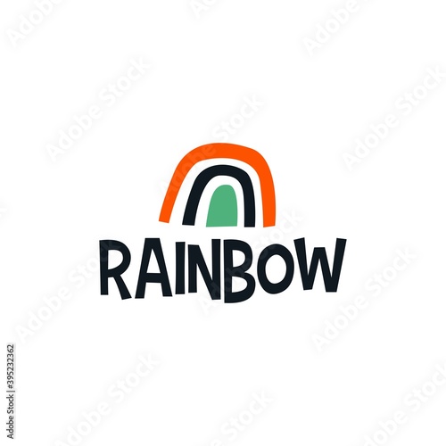 rainbow abstract shape logo vector icon illustration