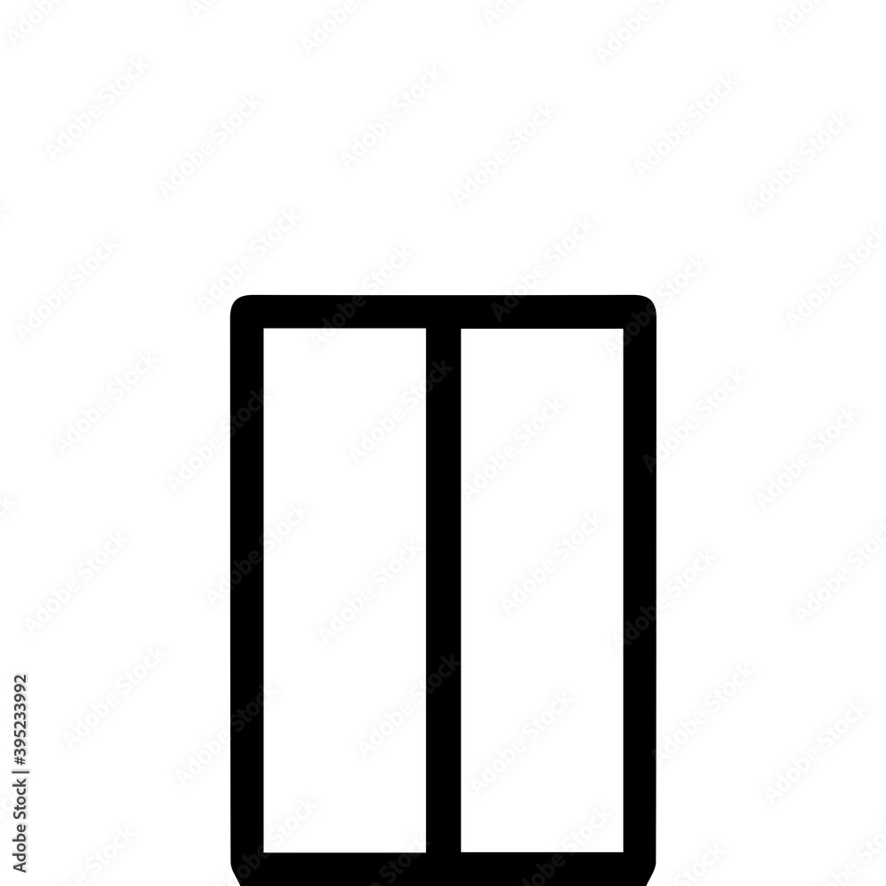 Door silhouette on white background