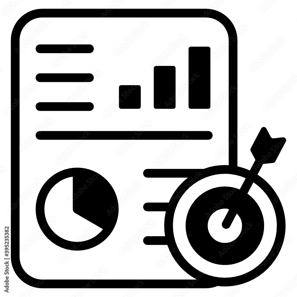 Data report, market analytics solid icon
Data report, market analytics solid icon