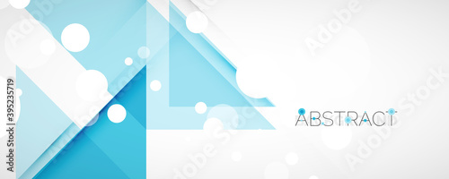 Geometric abstract background. Techno color triangle shapes. Vector illustration for covers, banners, flyers and posters and other designs