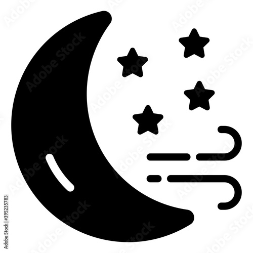 Windy Night Vector 