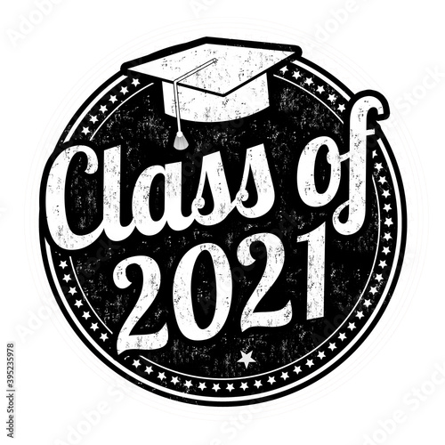 Class of 2021 grunge rubber stamp