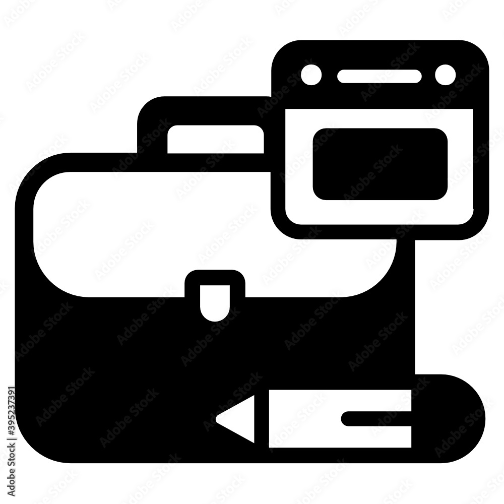 An icon design of portfolio, documents bag
An icon design of portfolio, documents bag