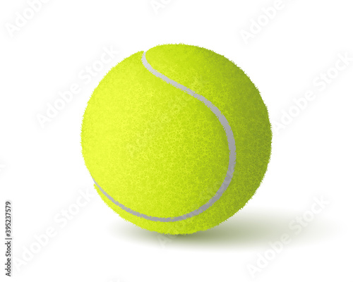 Fotografie, Obraz Vector realistic tennis ball isolated on white background