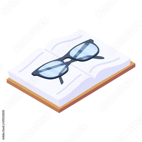 
Reading glasses  on a book, isometric vector

Reading glasses  on a book, isometric vector
