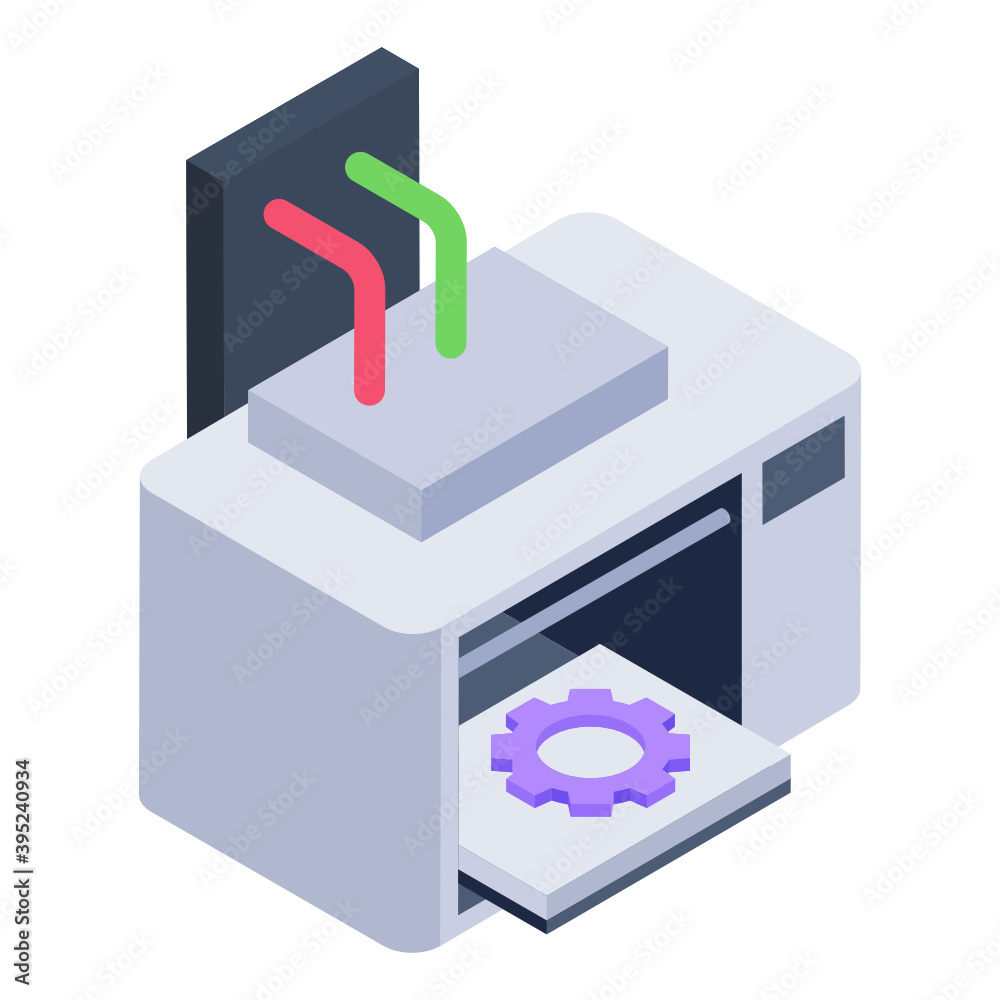 Isometric vector design of printer configuration gradient style
Isometric vector design of printer configuration gradient style