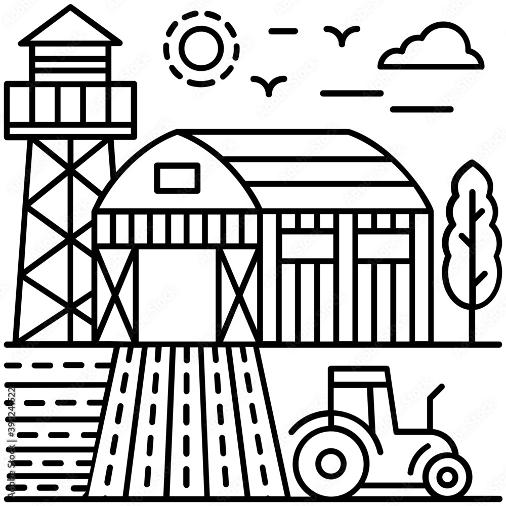 Countryside Illustration Vector 