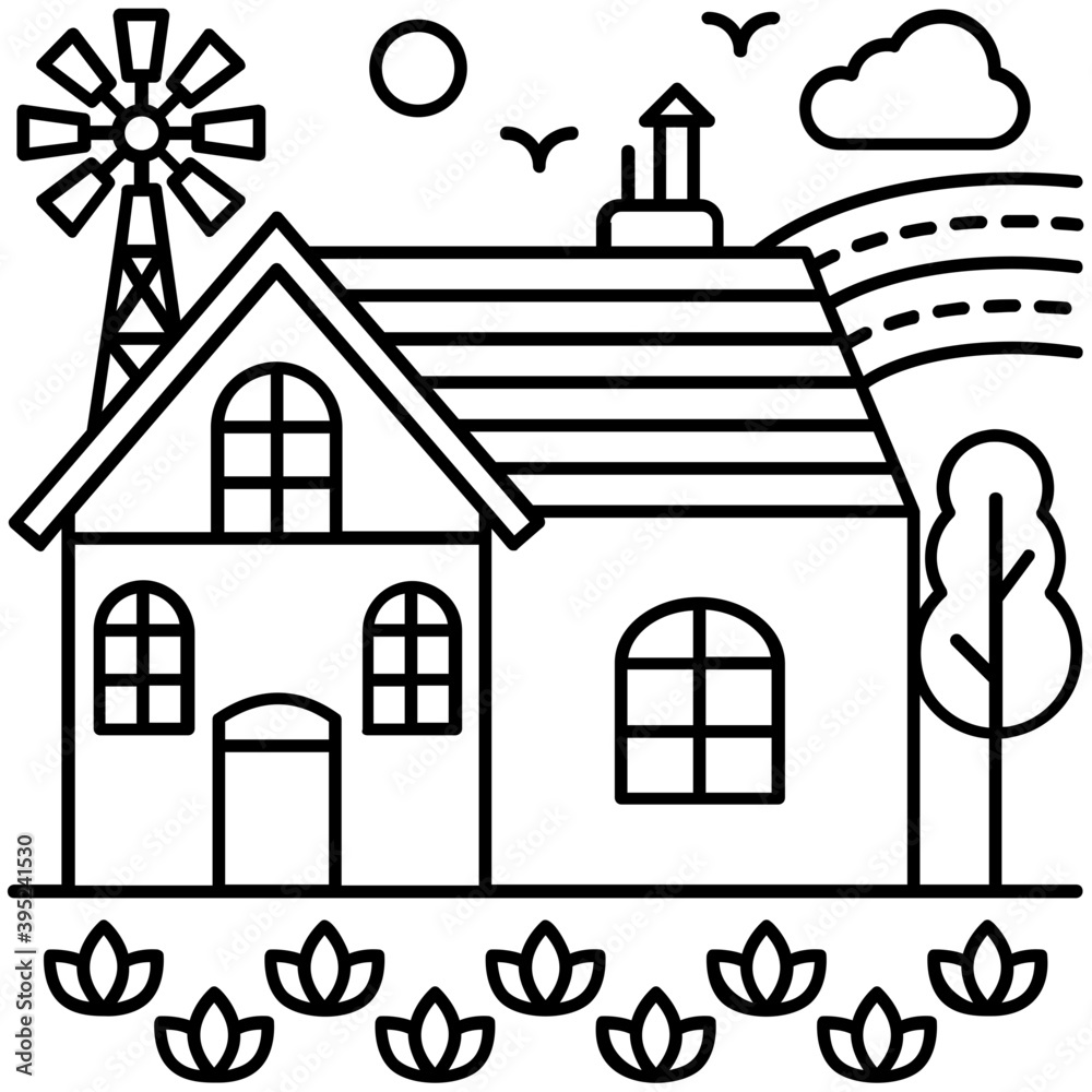 Country House Vector 