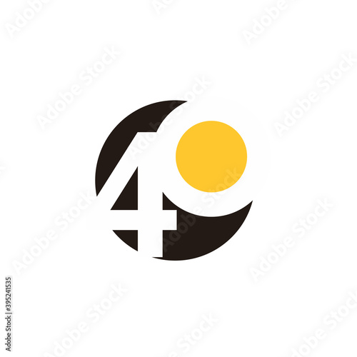 40 Years Anniversary Celebration Vector Template Design Illustration