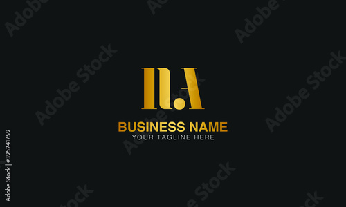 NA N  A initial based letter typography logo design vector