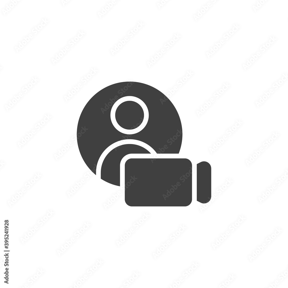 Contact video call vector icon. filled flat sign for mobile concept and web design. Video chat call glyph icon. Symbol, logo illustration. Vector graphics Contact video call vector icon. filled flat sign for mobile concept and web design. Video chat call glyph icon. Symbol, logo illustration. Vector graphics