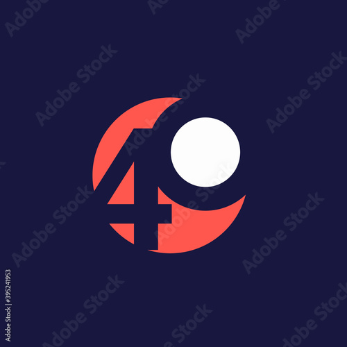 40 Years Anniversary Celebration Vector Template Design Illustration
