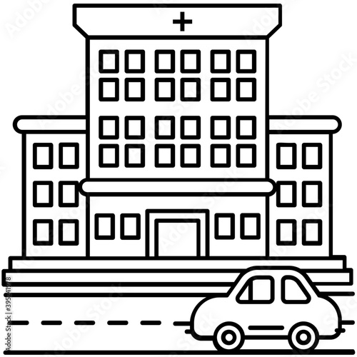 Hospital Building Vector 