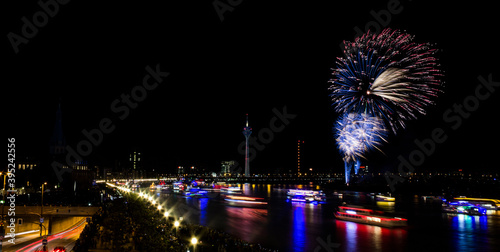 Fireworks in Koblenz annual festival Rijn Moezel Germany