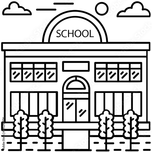 School Building Vector 