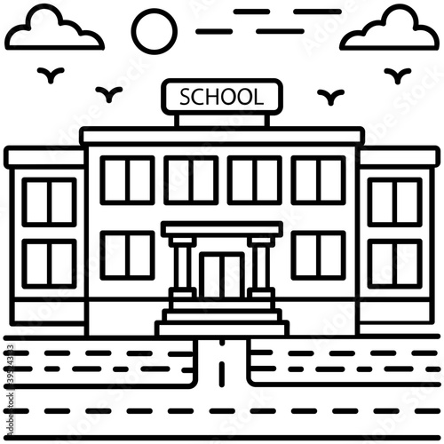 School Building Vector 