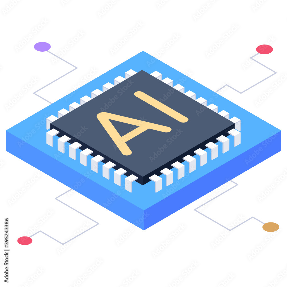 Icon of artificial intelligence, isometric vector
Icon of artificial intelligence, isometric vector