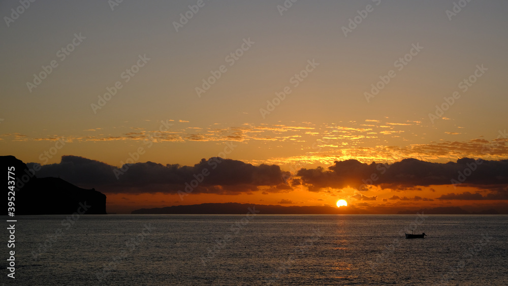 Sunrise over Desertas Islands, Madeira Island, Portugal