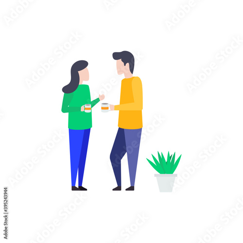 Tea Break Vector 