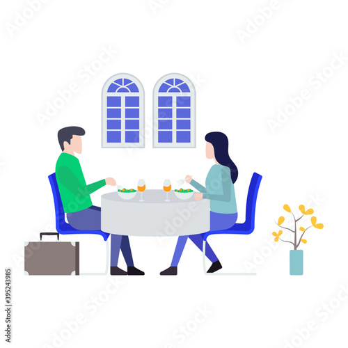 Business Dinner Vector 