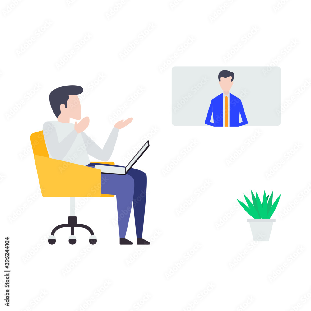 Video Conference Vector 